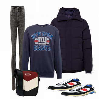 Outfit mit Blau Sneaker New Balance "New Balance"