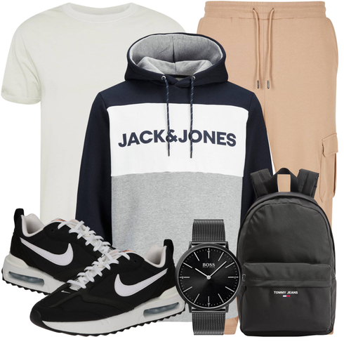 Beige/Khaki/Braun Cargo-JoggingHose Urban Classics kombinieren