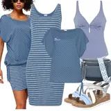 Outfits mit gestreiften Blusenkleidern image