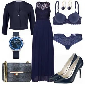 Outfit mit Blau High Heel Buffalo "Buffalo"