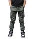 CAMLAKEE Jungen Jogger Hose aus Twil Kinder Slim Fit Cargohose mit elastischem Bund und Kordelzug, Armeegrün, 140 / Größe 10