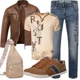 Retro Motorrad Lederjacken Outfits image