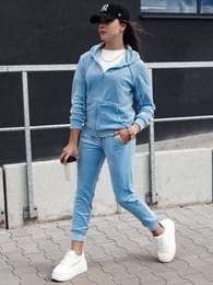 Komplet damski welurowy VELCOMFY bkitny