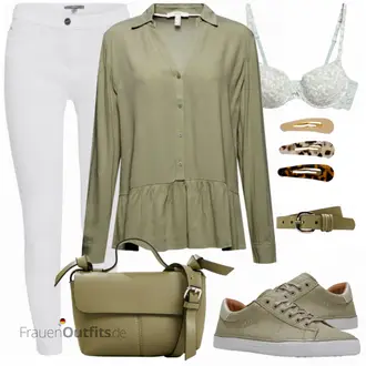 Outfit mit Tasche edc, Gürtel edc "Herbstlcher Look"