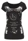 LAURA SCOTT Shirt mit Glanzprint schwarz / silber