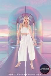 X Artificial Intelligence Ecru Woven Blouse
