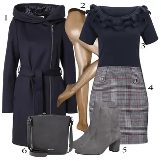 Kombinacije za zimu sa Crna Pletenina Heine "Tvoj otmjeni outfit"
