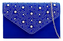 Girly Handbags Strass Clutch Bag - Royal BlueKönigsblau