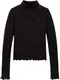 Tommy Hilfiger Kids Longsleeve Top Rib Top - Zwart - Girls - 14 jaar