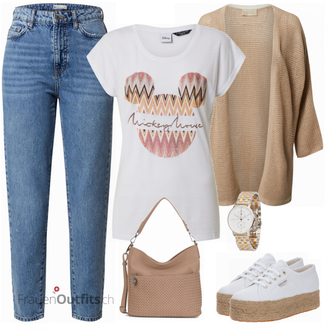 Outfit mit Grau Sneaker Superga "Cooles Alltagsoutfit"