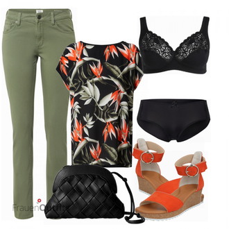 Outfit mit Blau T Shirt Cartoon "Outfit für den Sommer"
