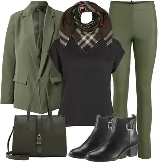 Mit Fransen Outfit mit Schwarz Lederjacke/Business-Schuh/Chelsea Boot/Flache Stiefelette/Leder Stiefelette/Gefütterte Stiefelette/Reitstiefel/Sommerstiefelette Tamaris "Perfekt für den Herbst"