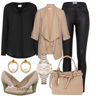 Elegante Outfits mit Schwarz/Weiß Hose Große Größe/Leggings Große Größe/Lederimitathose/Lederlegging/Leggings Lederoptik/Lederhose/Skinny Hose/Lack Legging Only "Eleganter Look"