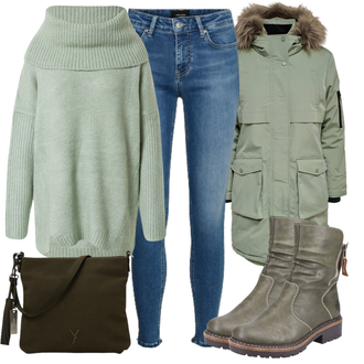 Outfity na podzim s Šedá Bunda z Umělé Kožešiny/Zimní Bund/Vesta z Umělé Kožešiny/Sněhová Bund/Zimní kalhoty Only "Podzimní Outfit"