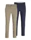 JACK & JONES Herren Jjimarco Jjdave Akm 2 Pack Noos Hose, BEIGE/NAVY BLAZER, 34W / 36L EU