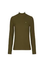 T-Shirt - TJW RIB MOCK NECK LONGSLEEVE green