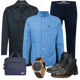 Outfit mit Schwarz Stiefel Bullboxer "Buro Outfit"