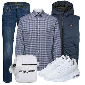 Outfit mit Grau/Weiß Sneaker Adidas Originals "Cool für die Freizeit"