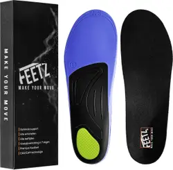 FEETZ - Hielspoor en Fasciitis plantaris Inlegzolen voor mannen en vrouwen Steunzolen voor schoenen - Orthopedische inlegzolen - Platvoeten  Hardloop inlegzolen - Podologische inlegzolen voor voetboogpijn Hoge boog - Inlegzolen voor laarzen