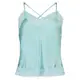 HUNKEMÖLLER Damen Pyjama-Cami-Top aus Spitze und Satin grün M