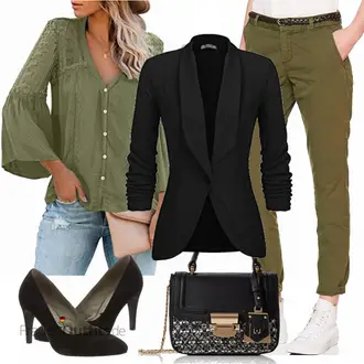 Winter Outfits mit Schwarz Kurzblazer/Lederjacke für Männer/Boyfriend Blazer/Blazerjacke/Strick­blazer/Lederjacke/Lässiger Blazer/Blusenblazer/Longblazer/Smoking Blazer/Eleganter Blazer Unibelle "Vero Moda Hose"