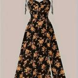 Čierne a žlté rockabilly šaty image