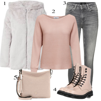 Outfit sa Siva Čizmica Dockers by Gerli "Outfit za zimu"