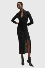 Obleka CONNIE MIDI DRESS rna barva, W106DB