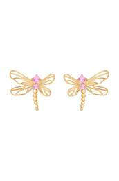 Pozlaeni uhani Dragonfly 182/22/KOL/AZU/ROC/PO
