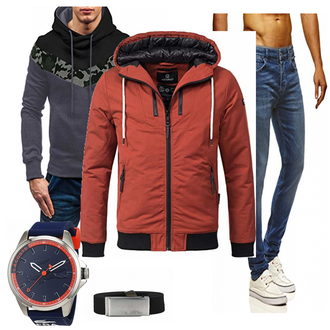 Outfit mit Rot Overall Navahoo "QX2"