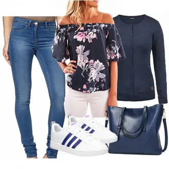 Outfit mit Grau Sneaker Jack & Jones "Lika"