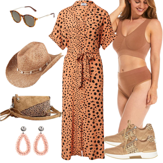 Outfit met Sport bh/Bralette/Beha met hoge hals/Жанчыны Корсеты Спорт Бра/Gevoerde BH/Vormgevende top|jurk/Voedingsbeha/T-shirt bh/Minimizer bh/Zachte beha/Beugelloze bh MAGIC Bodyfashion "Perfect voor de zomer"