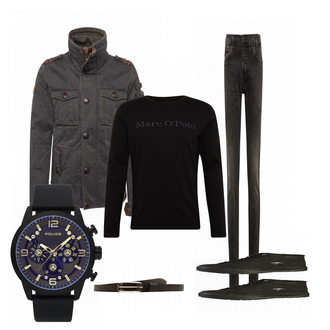 Outfit mit Schwarz Sneaker Kangaroos "Gikm"