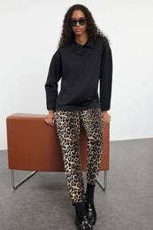 Black Oversize Diver/Scuba Knitted Tunic