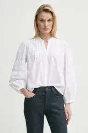 Bombana srajca MANDY LS BLOUSE enska, bela barva, 001HN