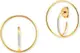 caï Ohrstecker ''''Solar Orbit C1858E/90/93/'''' goldgelb / weiß