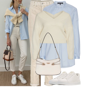 70e verjaardag Outfit met Lange Trui Noisy may "Modieuze lente-outfit"Look: 50e verjaardag, 40e verjaardag, 70e verjaardag
