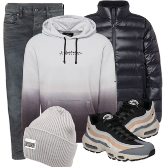 Outfit mit Grau Hut Drykorn "Alltags Outfit"