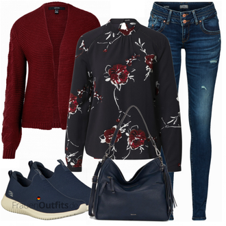 Feine Outfit mit Dunkelblau Sommer Sneaker/gesundheitsschuh/Weicher Schuh/Bequemer Schuh/Walkingschuh Skechers "Frühlingsoutfit für Damen"Look: Uni, Feine, Oversize, Sportlich, Outdoor, Skater