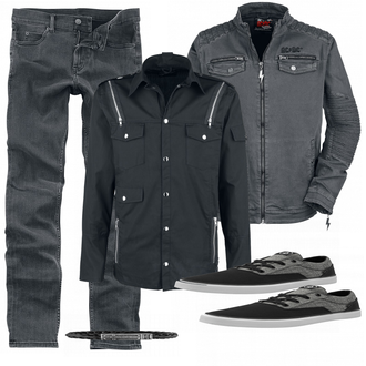Outfit mit Grau Sneaker Volcom "EMP"