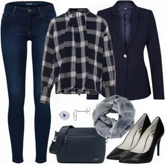 Outfit mit Blau High Heel Buffalo "Attractive"