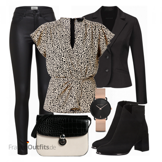 Outfit mit Grau Bluse & Tunika AX Paris "Perfekt fürs Büro"