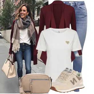 Frühlings Outfits Old Money mit Beige/Braun/Lila Diabetiker-Tasche/Reisetasche/Mannstasche/Schultertasche/Schulranzen Tamaris "Freizeit Outfit für den Frühling"Look: Uni, Feine, Classic, Safari, Mit Transparent, Moderne, Oversize, Sportlich, Schick, Smart Casual, Casual, Old Money, Italienische