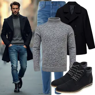 Outfit mit Grau/Hellgrau/Dunkelgrau Ausgefallener Hoodie/Sport Hoodie/Strick Hoodie/Sweatjacke Superdry "Sportliches Winter Outfit"