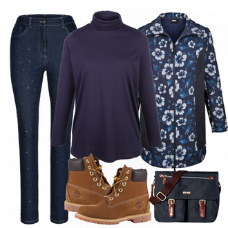 Outfit mit Braun Stiefel Timberland "Adagisa"