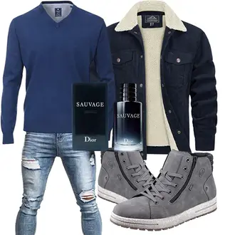 Outfit mit Stiefel Rieker "Outfit für den Winter"