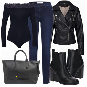 Outfit met blauw Brax "OverJou"