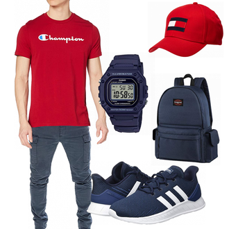 Gepunktet Outfit mit Rot Tommy Hilfiger "Freizeit Outfit"