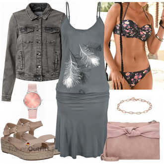 Outfit mit Grau/Dunkelgrau/Hellgrau/Braun Mantel/Jeansjacke/Kurze Jeansjacke/Vintage Jacke/Cordjacke Only "Toller Look für die Freizeit"