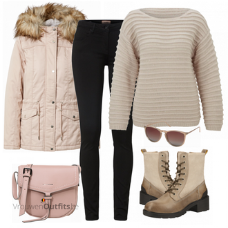 Outfit met beige Laars Camel Active "Mooie winter look"